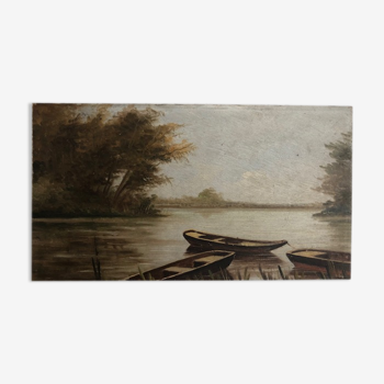 Country painting on wood