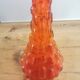Italian carafe in Empoli glass color orange red 70