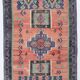 6x9 Red & Green Vintage Kilim Rug, 174x279Cm