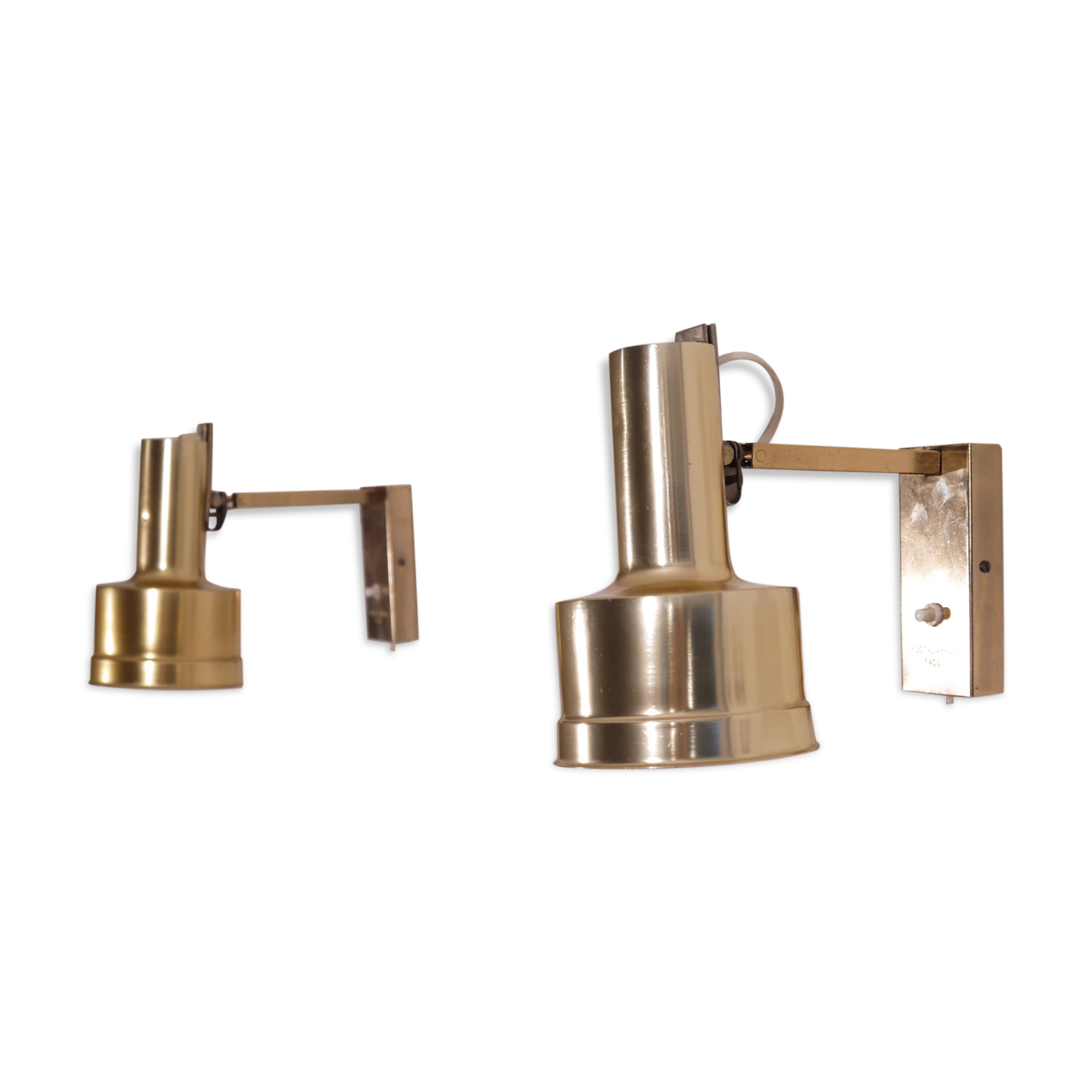 Scandinavian vintage brass wall light