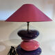 François CHATAIN Table Lamp Violet/Pink Conical Shade E27 230V
