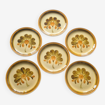 Set of 6 Gien plates: "Bamako"