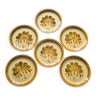 Set of 6 Gien plates: "Bamako"