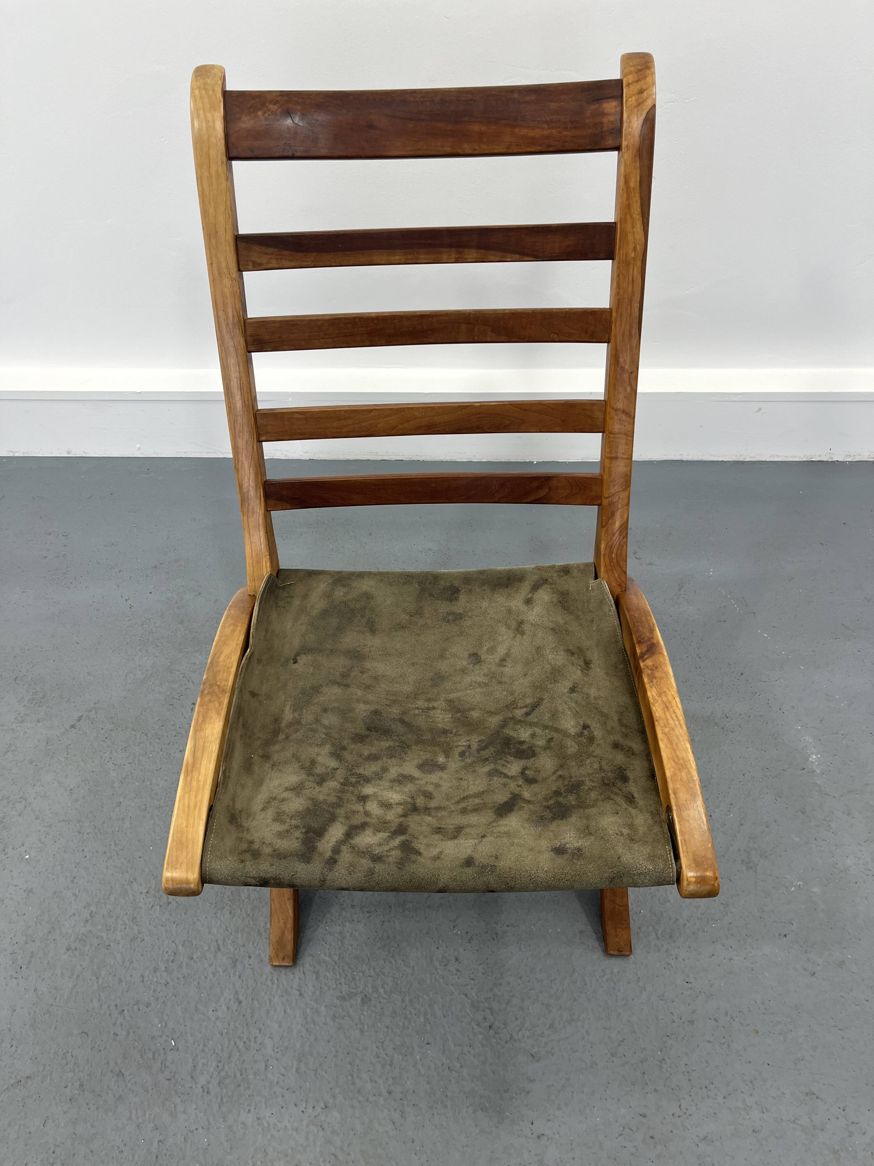 Leather vintage armchair, 1970s