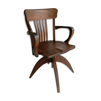 Fauteuil de bureau "américain"  en chêne 30-40