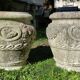 Pair of Medici pot caches in reconstituted stone