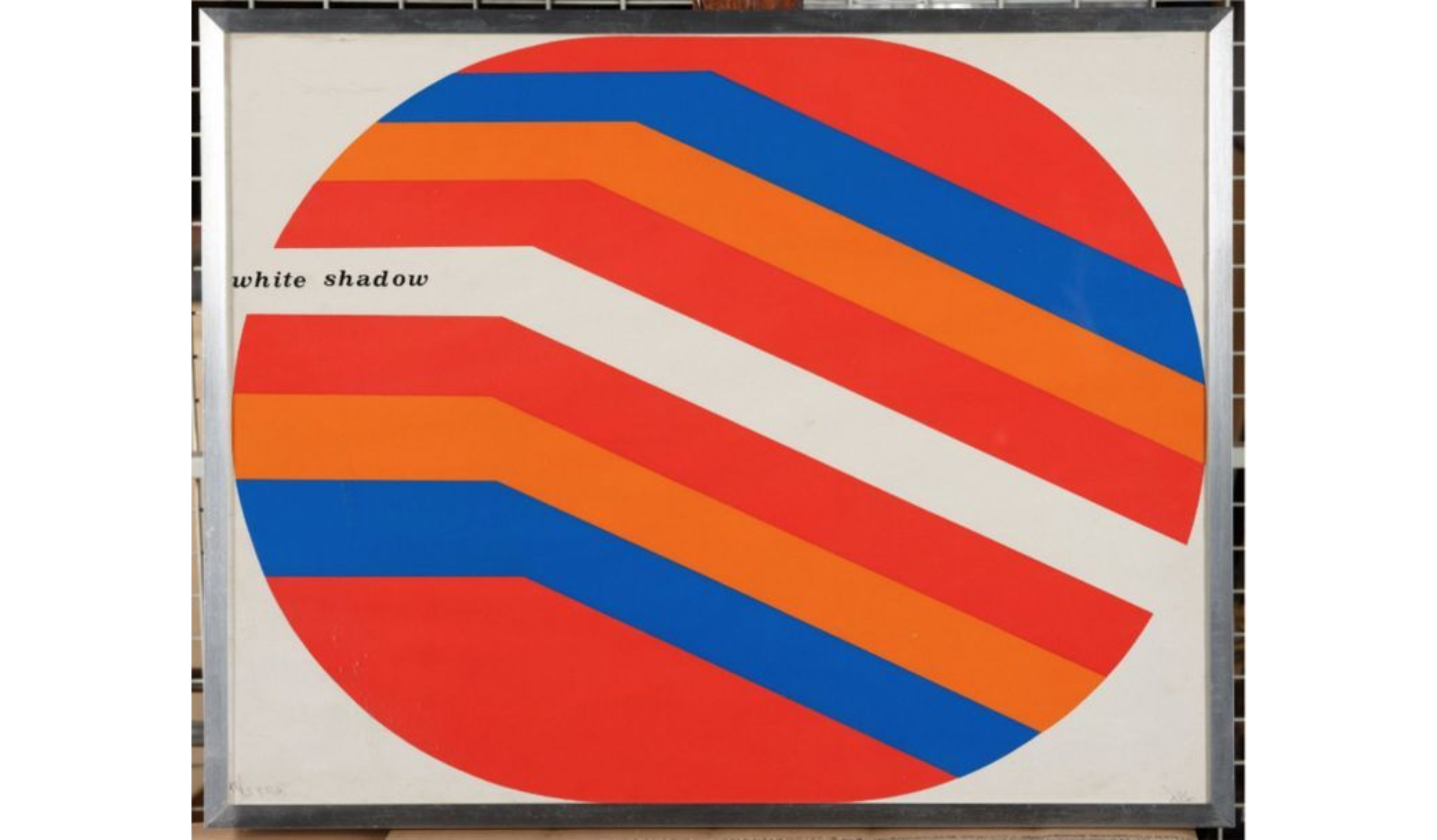 Original silkscreen signed and numbered by Nobuya ABE, White shadow, 60s-70s