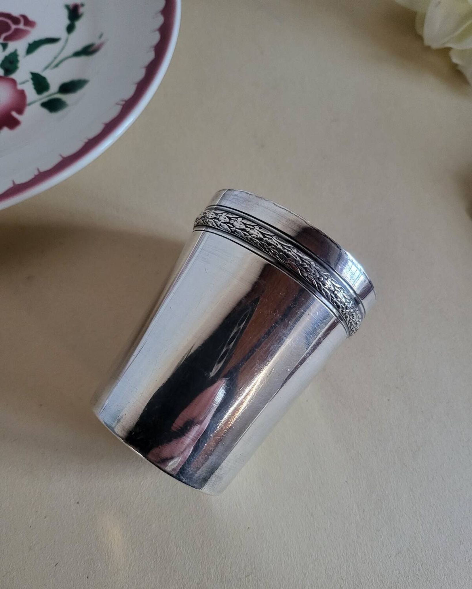 Silver-plated metal timbale by RAVINET d'ENFERT