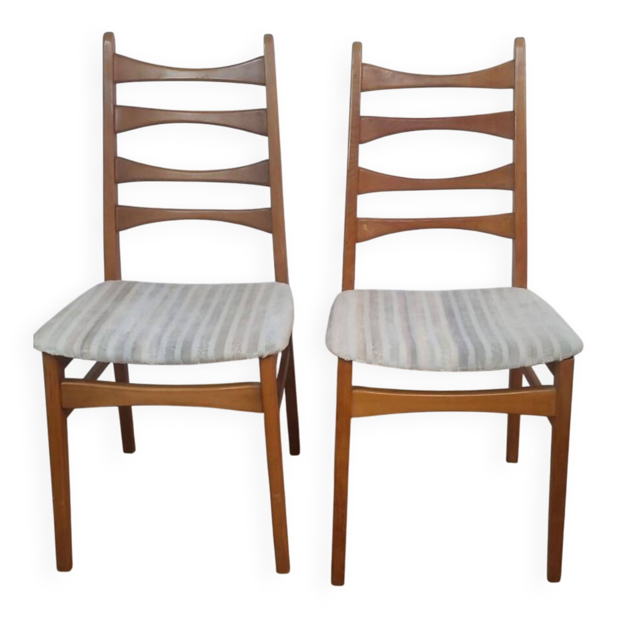 Pair of Scandinavian teak chairs 1960 Denmark