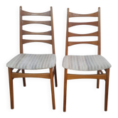 Pair of Scandinavian teak chairs 1960 Denmark