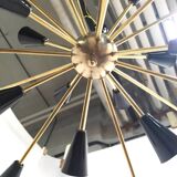 Brass Sputnik Ceiling Lamp, 1950s