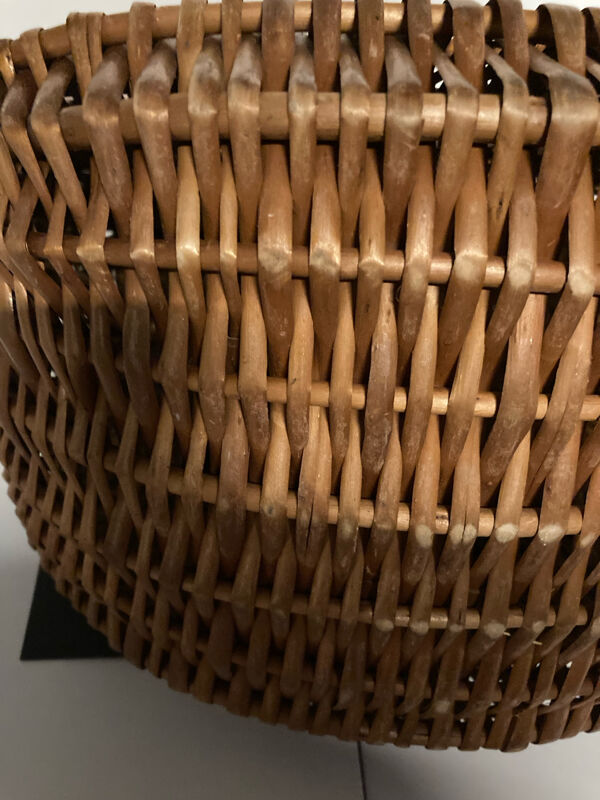 Panier de courses en osier vintage 70’S