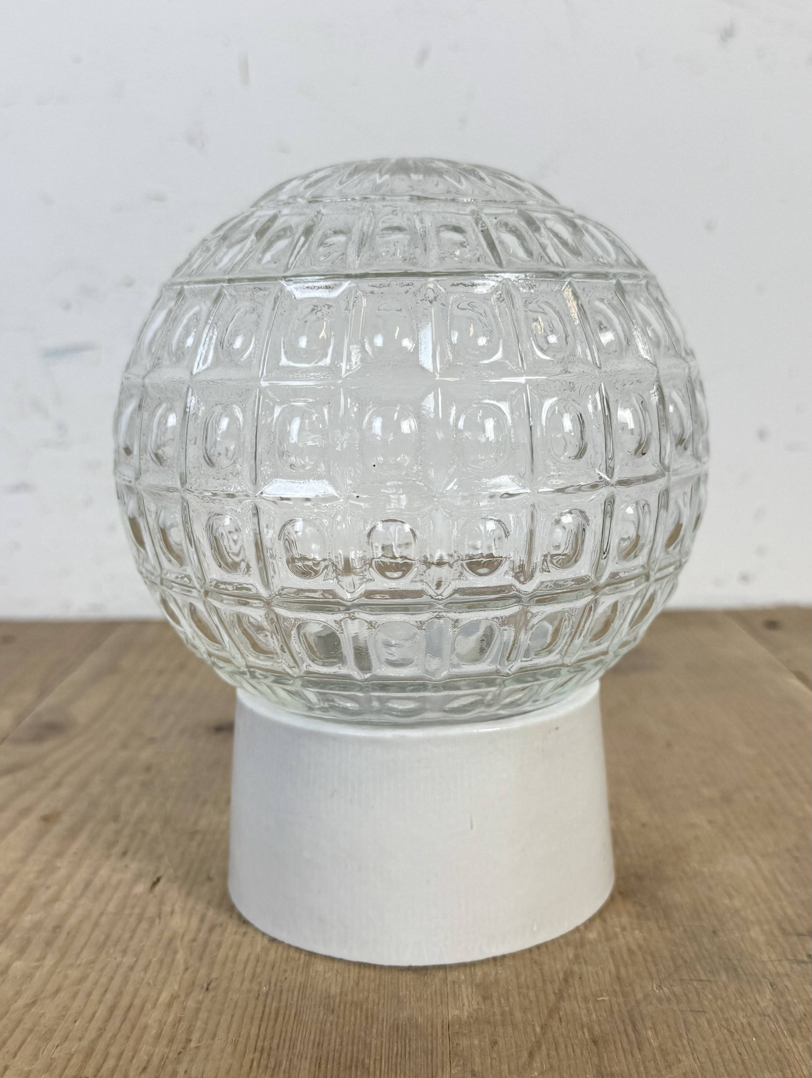 Vintage White Porcelain Ceiling Light, 1970s