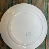 4 flat plates art deco pink and blue Badonviller Liliane