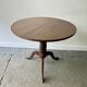 Antique Oak Tilt Top Tripod Table, Round Occasional Table, Cabriole Legs