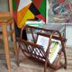 Vintage 1960s rattan magazine holder