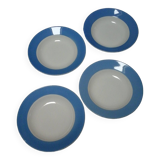 4 old soup plates