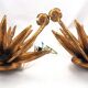 Beautiful pair of wall lights, gold metal, wheat ears, vintage, 48 cm, excellent condition.