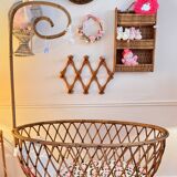 Rare rattan cradle