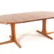 Table à manger ronde extensible 2x 'Hune' - teck massif - design danois