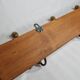 Wall coat rack, three metal and ceramic hooks in imitation of bamboo, 1900