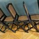 Set of 6 Roche Bobois folding chairs cannage dining room