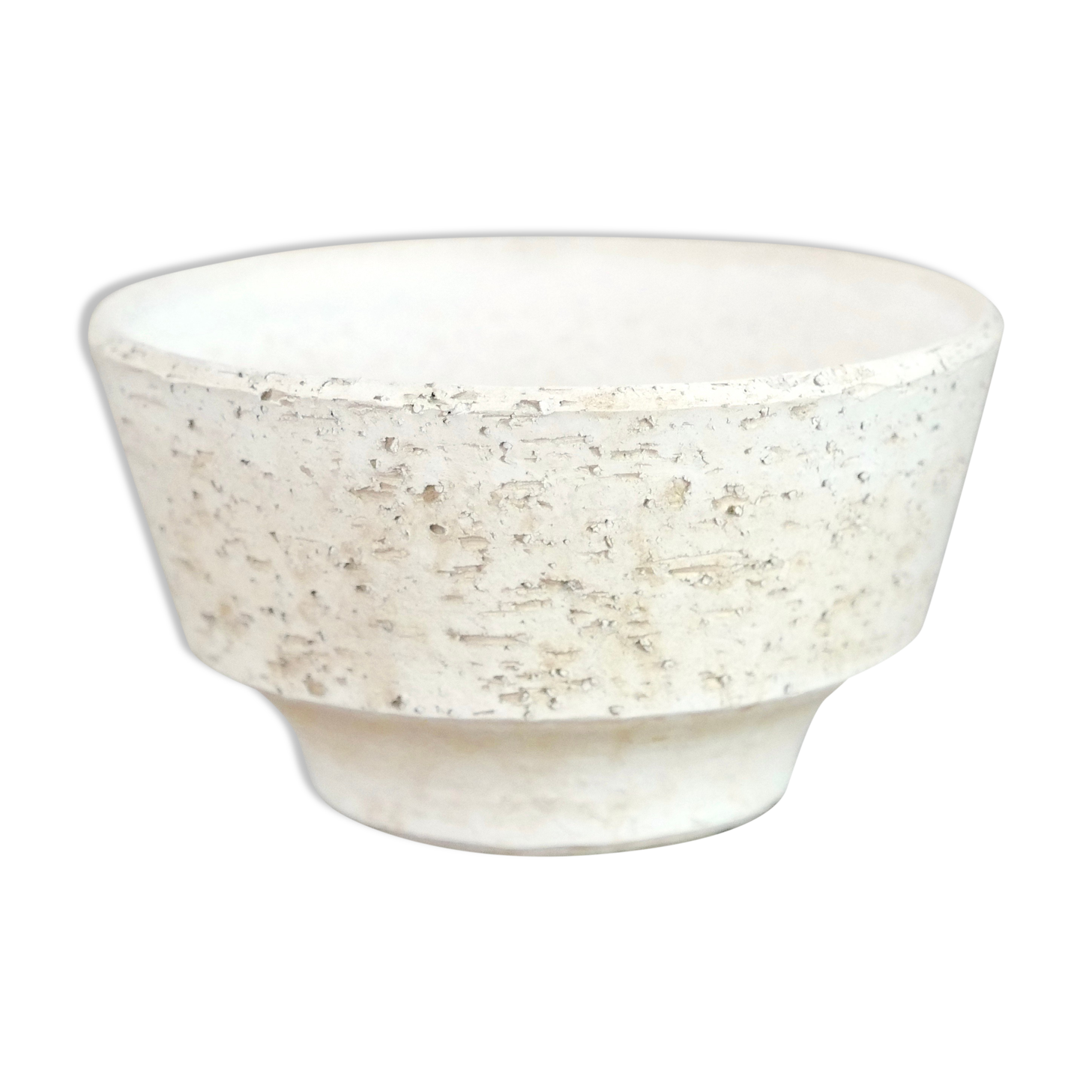 White ceramic pot cover, 1950s