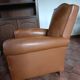 Paire de fauteuils club cuir
