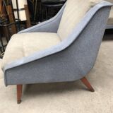 Fauteuils bi color vintage années 60 lainage