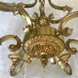 Lustre en bronze doré style Louis XVI