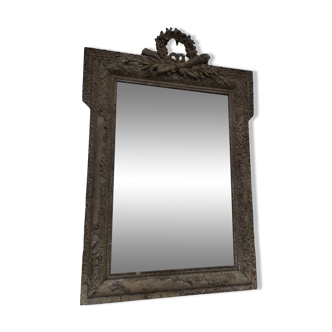 Old Napoleon III mirror with shabby patina