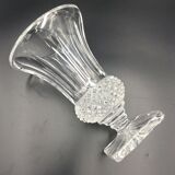 Medici Crystal Baccarat Vase? Diamond Spikes XIXth Unsigned