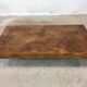 70s walnut magnifying glass coffee table