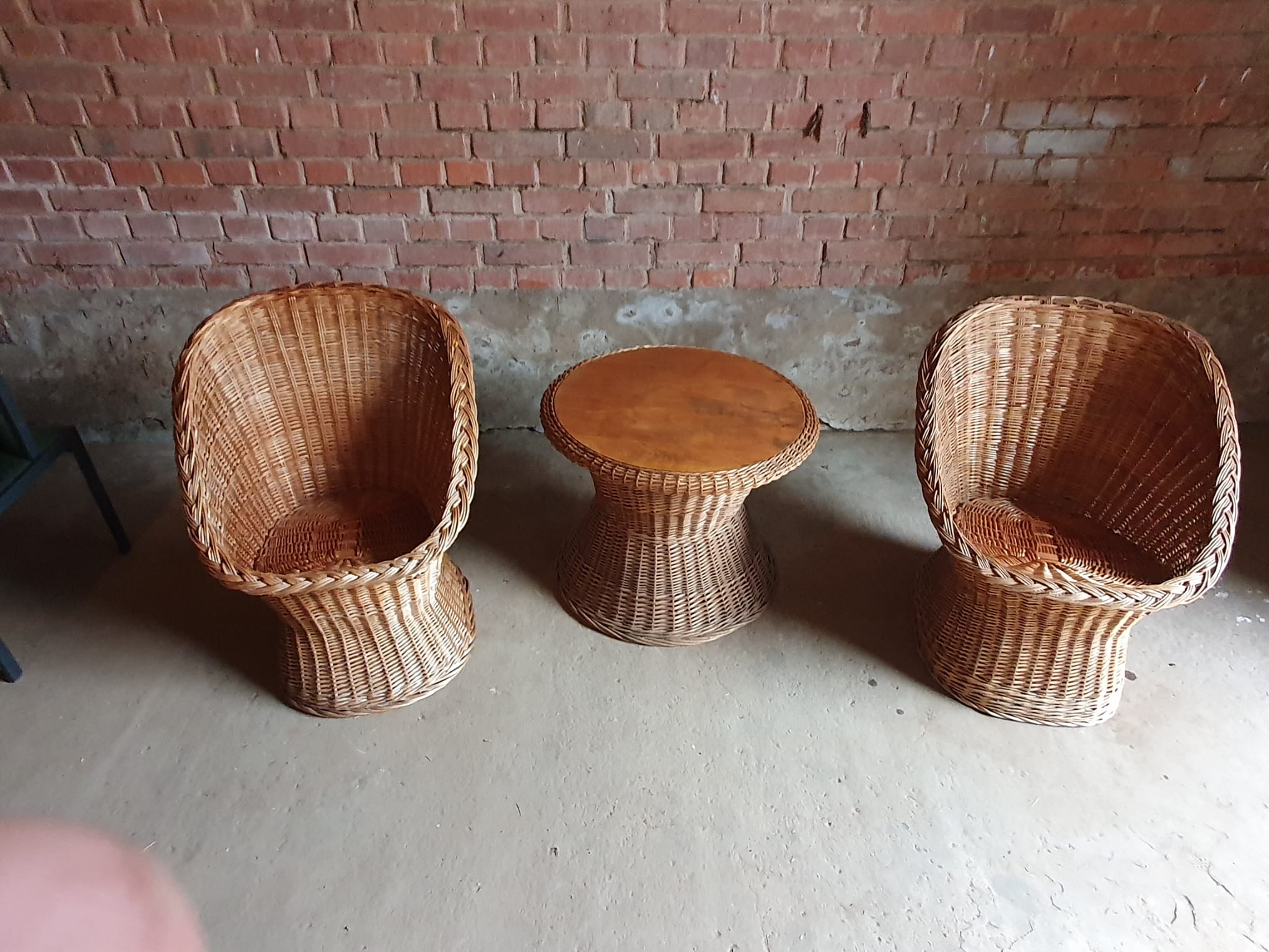 Vintage wicker living room set