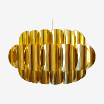 Brass ceiling lamp by Werner Schou, Denmark