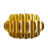 Brass ceiling lamp by Werner Schou, Denmark