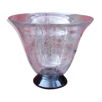 Large St. Louis crystal vase, 40/50s Vintage