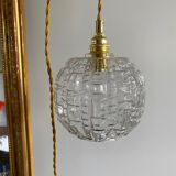 Walkway with transparent vintage globe