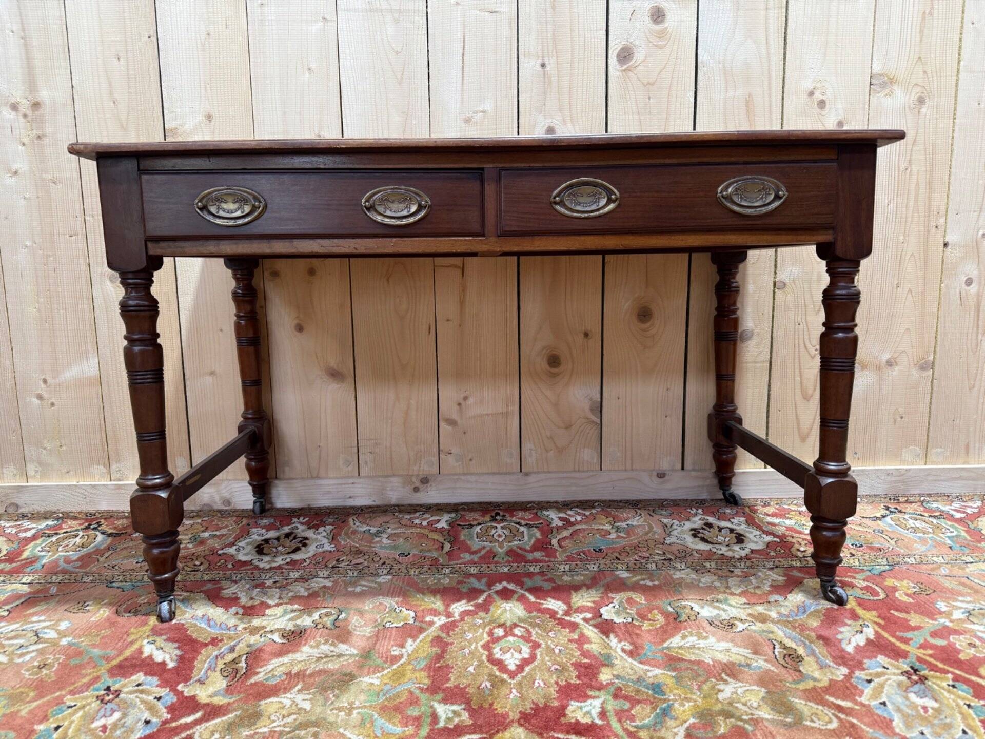 Desk - English mahogany console