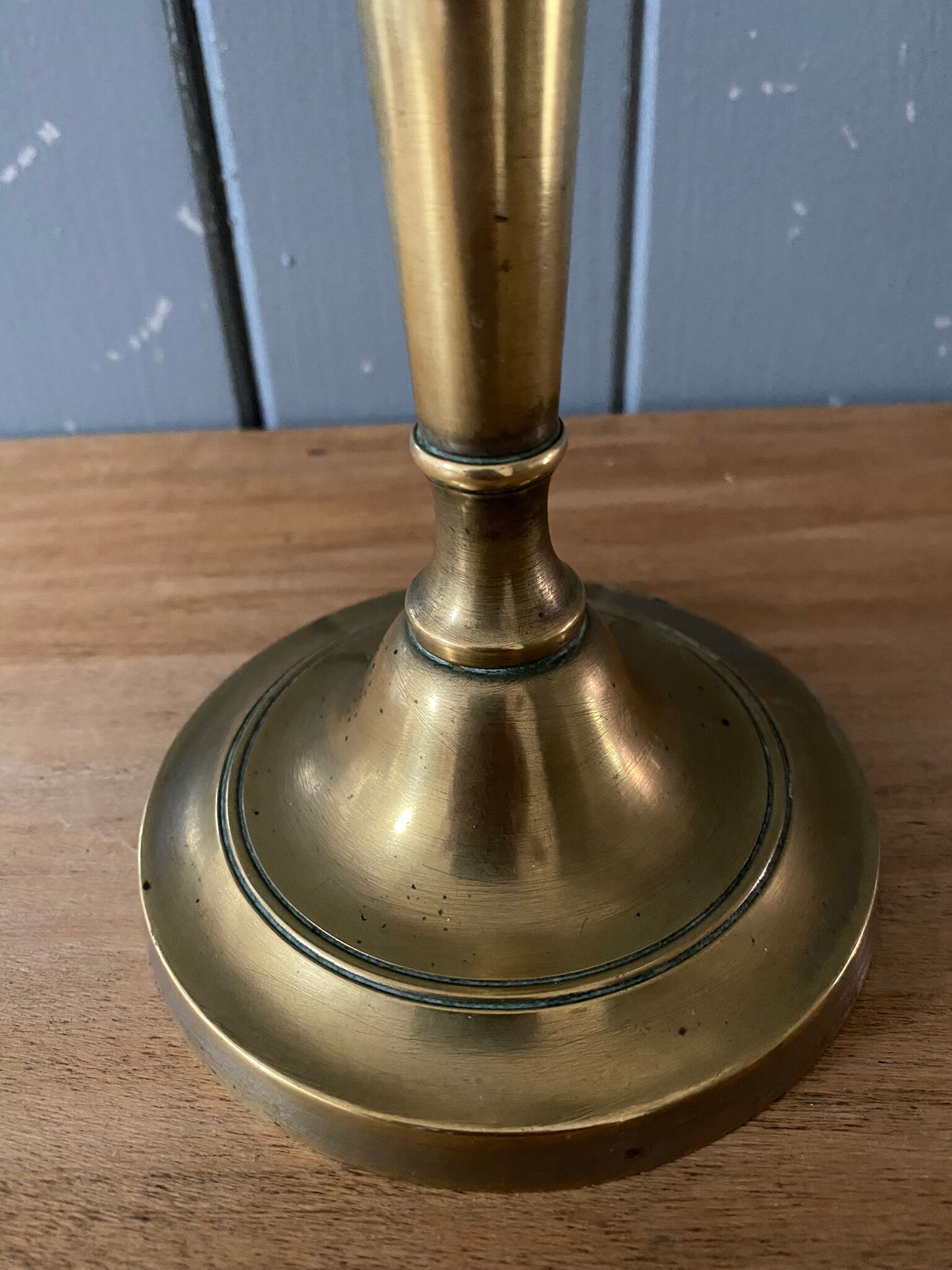 Old brass candle holder