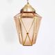 Art Deco suspension in pink and brass glass