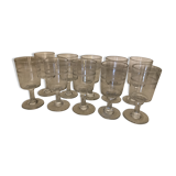 Set of 10 antique glasses