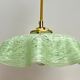 Suspension abat-jour vintage en verre de clichy mint