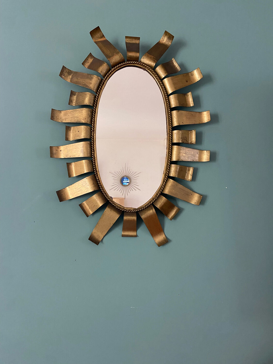 Vintage gilded metal mirror