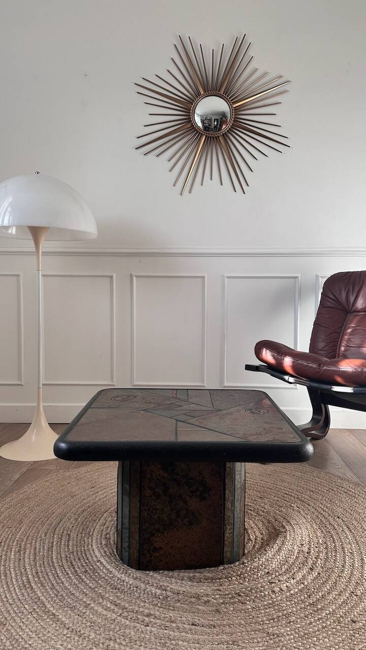 Brutalist coffee table by Paul Kingma