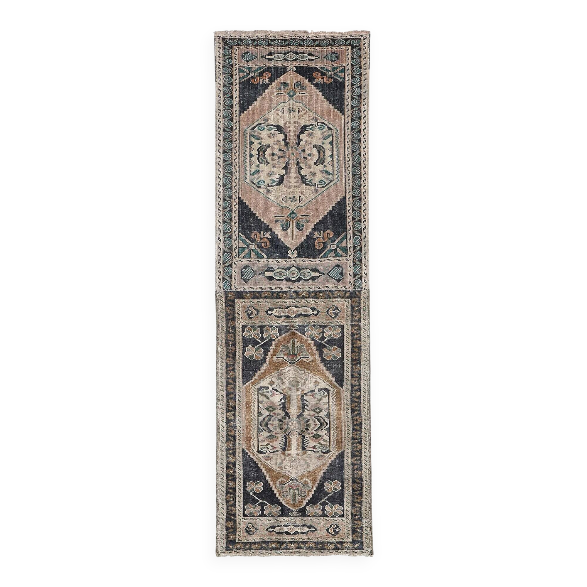 Tapis de couloir turc vintage 59x200 cm