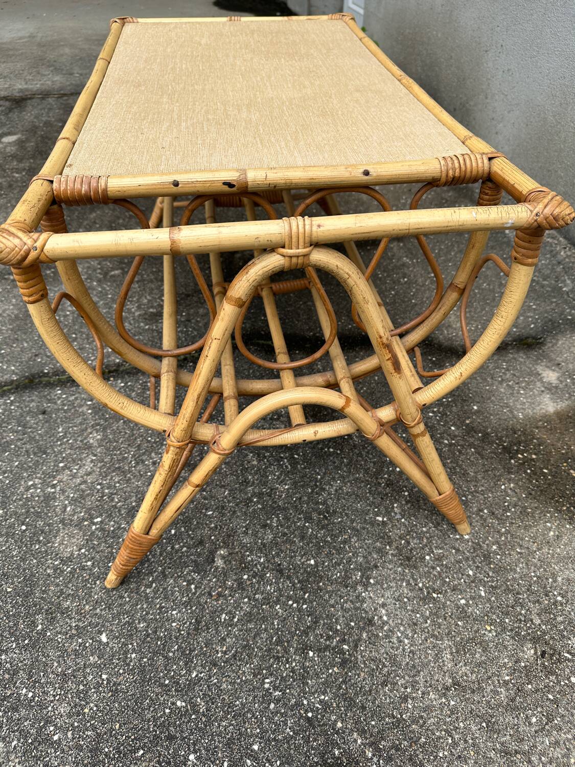 Rattan coffee table
