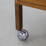 Vintage Chest of Drawers /Nightstand on Wheels, 1960s