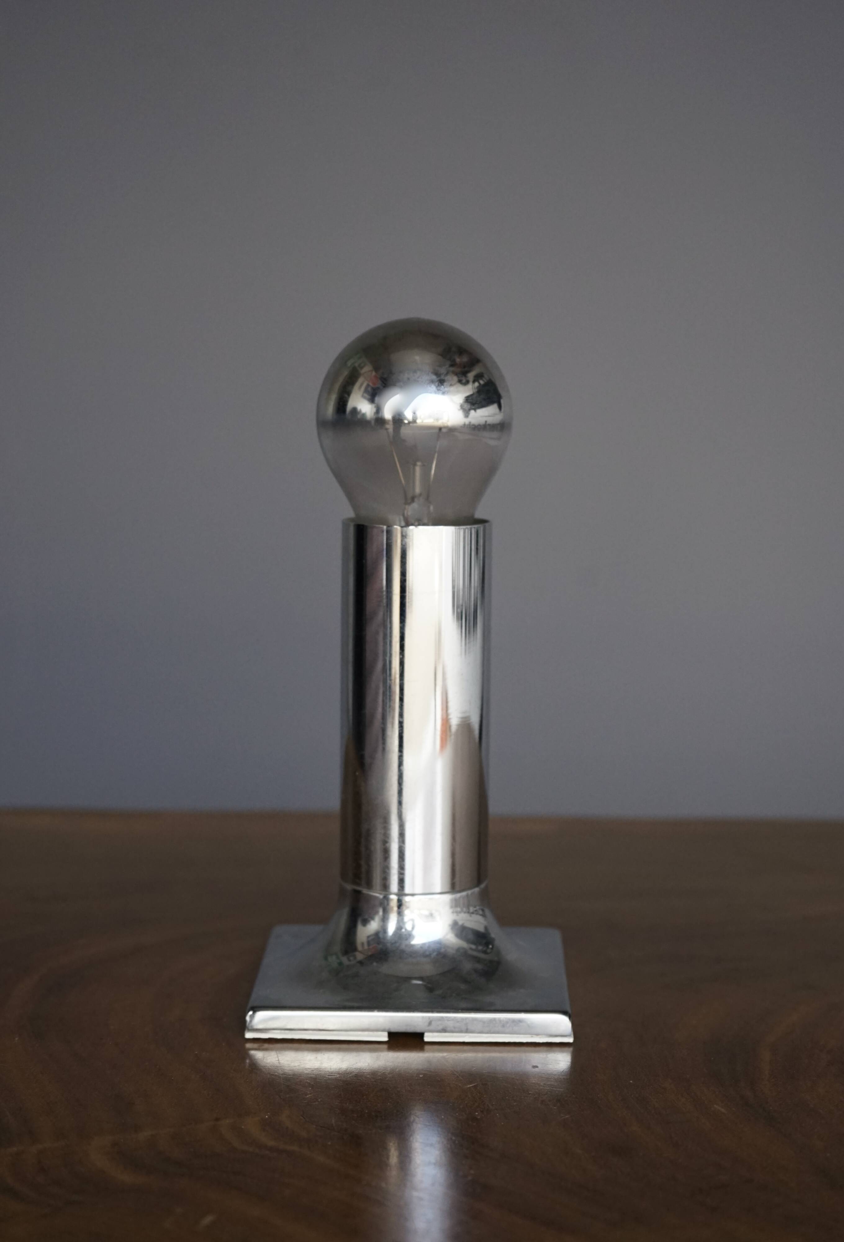 Space Age Chrome Ceiling Lamp by Rolf Krüger for Staff, 1970s