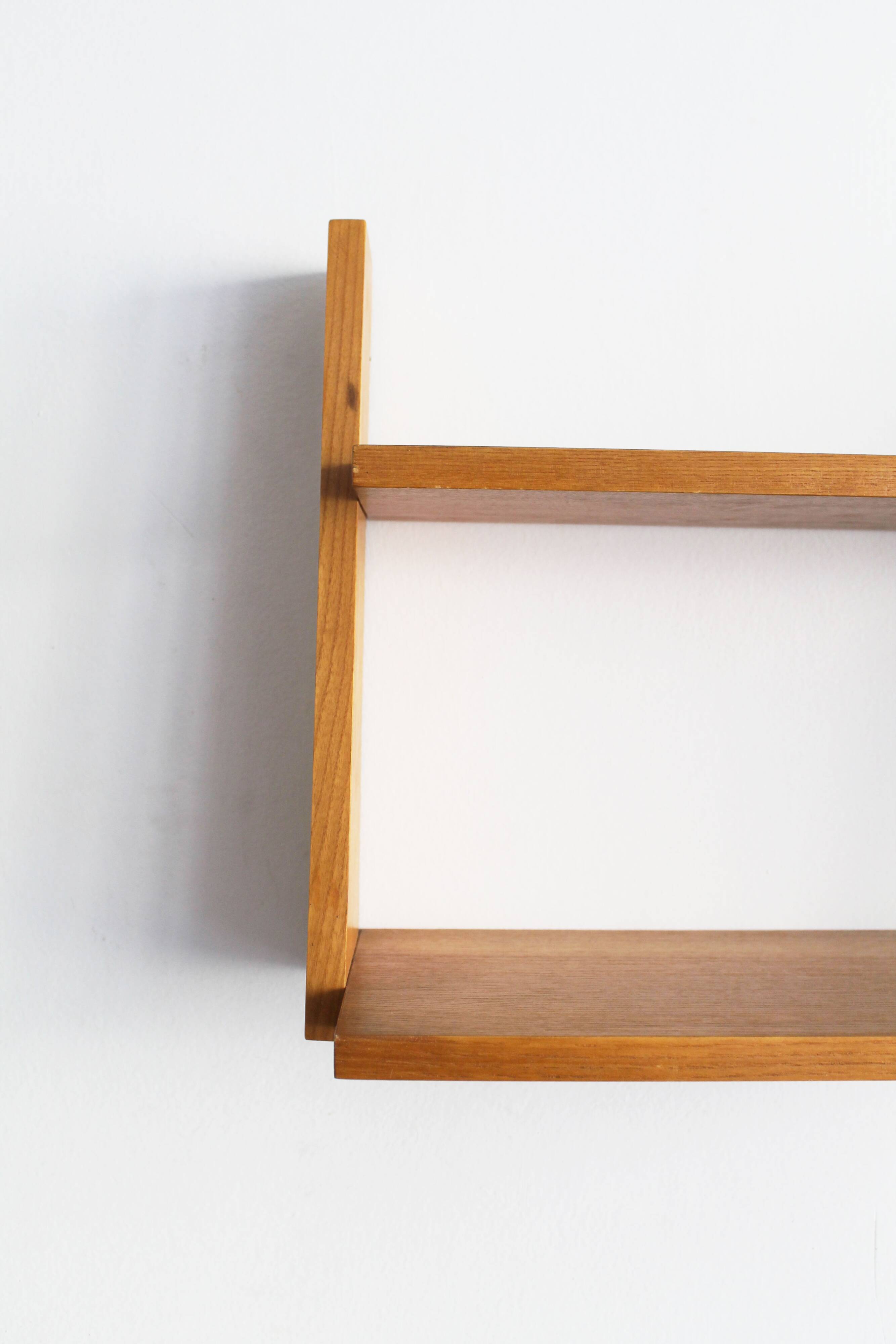 Vintage Wall Shelf in Beech, Czechoslovakia, 1960s